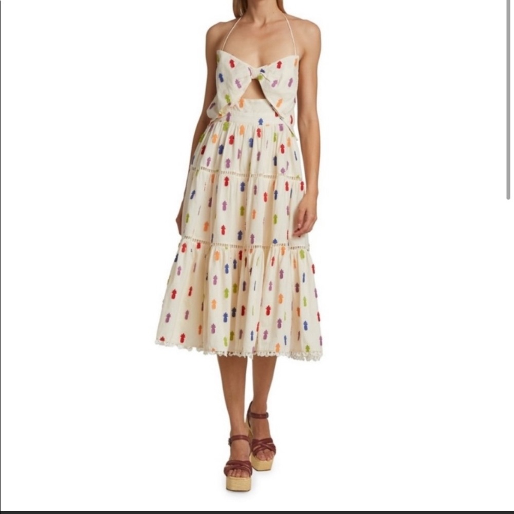 Farm Rio linen MIDI dress size medium